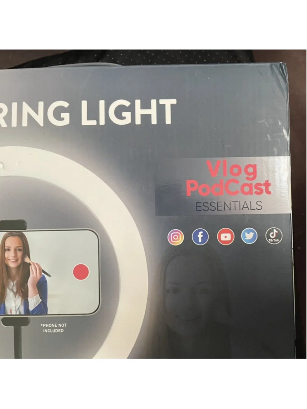 Vivitar 10” Ring Light (Vlog Podcast Essentials) NIB Phone Cradle w/Goose Neck